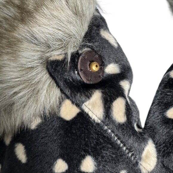 Anthropologie Elevenses size 6 Snowlake “Draconid Coat” Faux Fur Collar Jacket - Picture 8 of 12